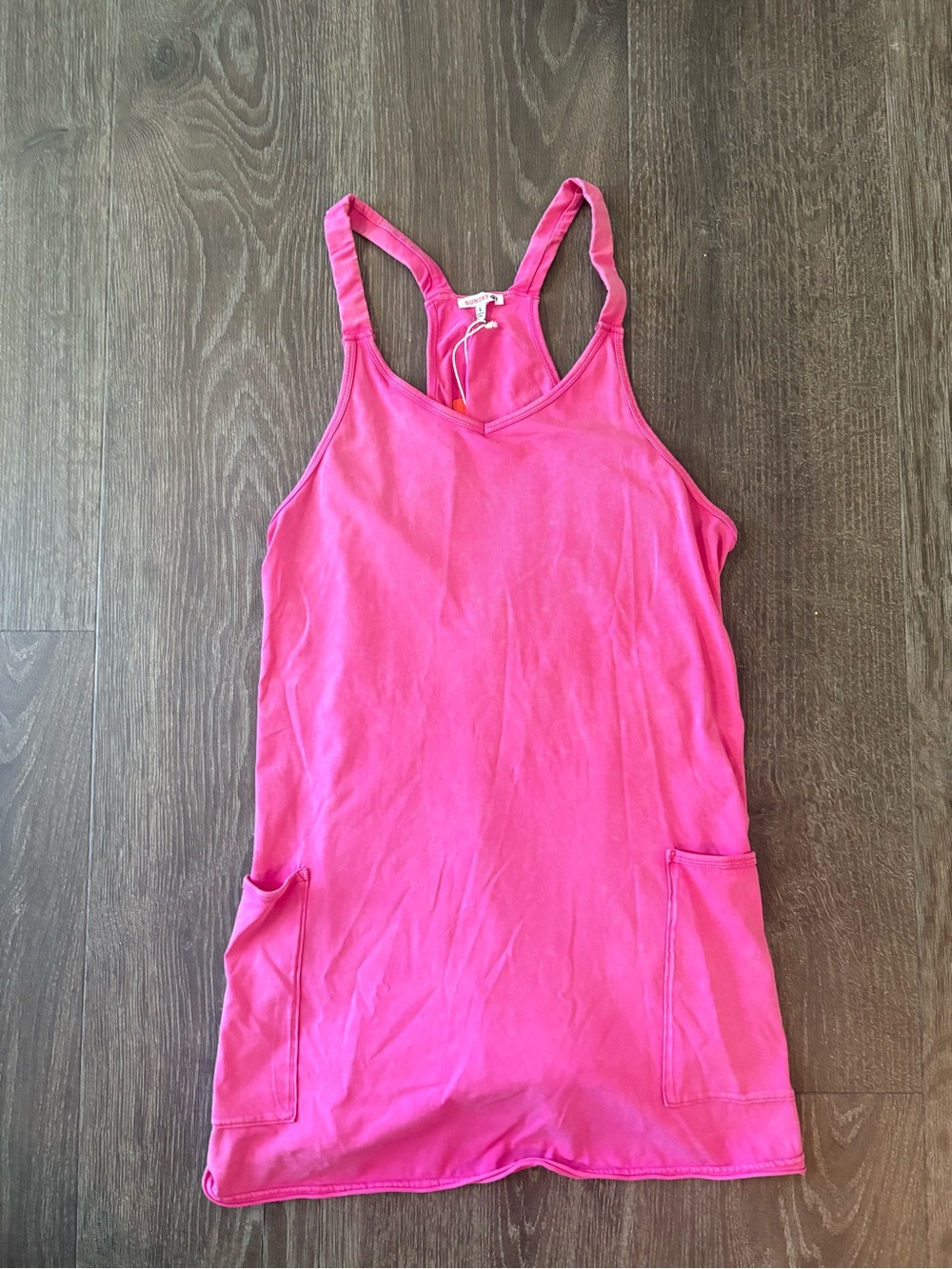 SUNDRY NWT Pink Active Dress Built-In Shorts Racerback L - NEW!
